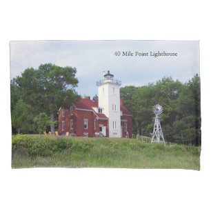 40 Mile Point Lighthouse pillow case