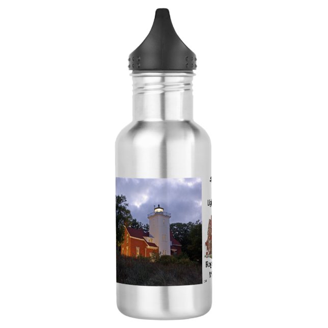 40 Mile Point Lighthouse water bottle (Left)
