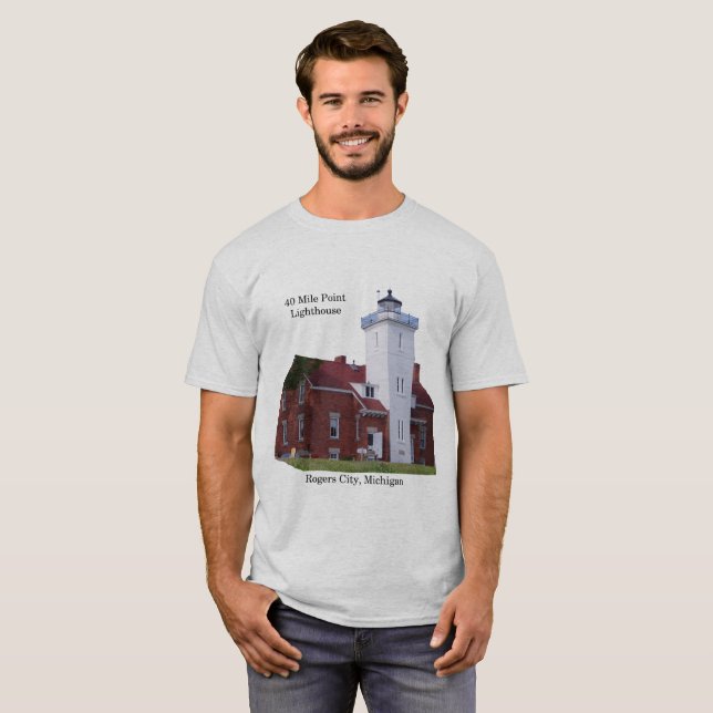 40 mile Point Ligthouse light shirt (Front Full)