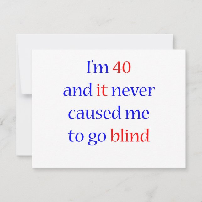 40 Never gone blind (Front)