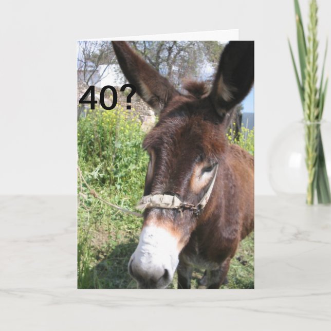 40? NEVER WOULD HAVE GUESSED! CARD (Front)