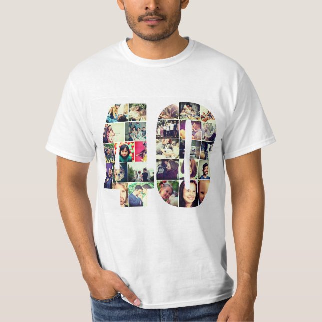 40 number photo collage T-Shirt (Front)