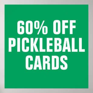 40% OFF Pickleball Greeting Cards Poster