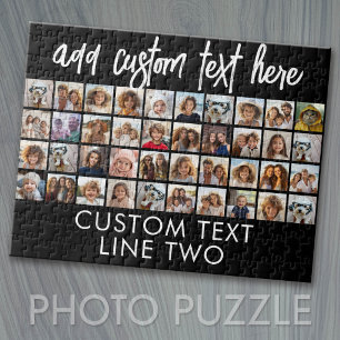 40 Photo Collage - 4 Rows 10 Columns - Script Name Jigsaw Puzzle