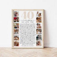 40 Reasons We Love You Birthday Keepsake Gift
