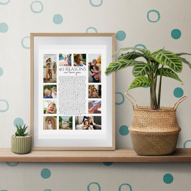 40 reasons why we love you photo collage poster (Creator Uploaded)