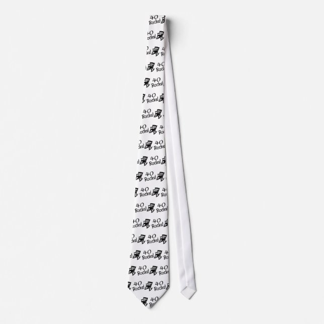 40 Rocks (Black Rocking Chair) Tie (Front)