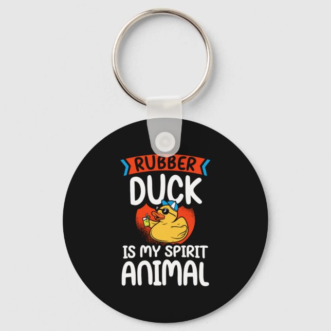 40.Rubber duck for a Duck Lovers Key Ring (Front)