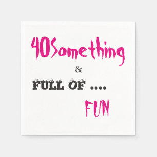 40 Something Celebration Party Paper Napkins
