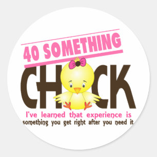 40-Something Chick 2 Classic Round Sticker