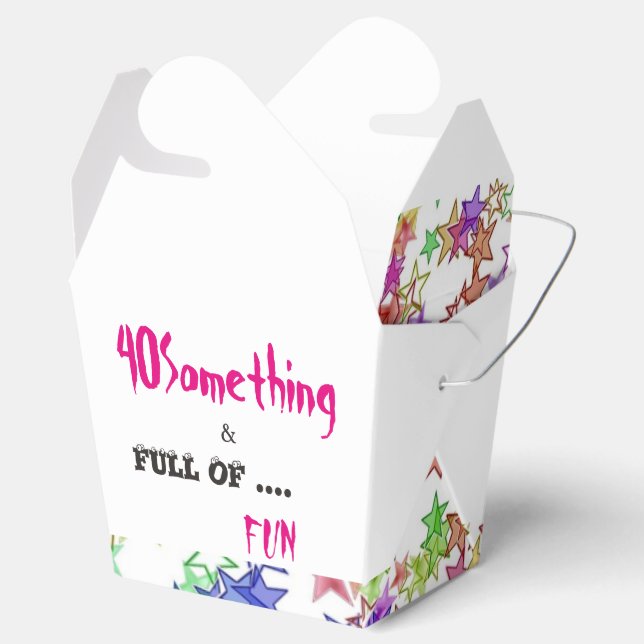 40 Something & Full of Fun Take Out Favour Box (Opened)