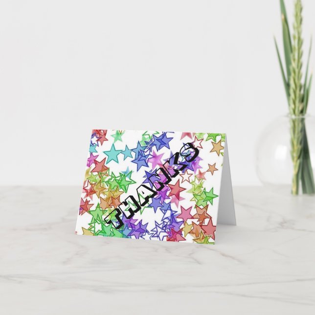 40 Something StarBurst Thank you Note Card (Front)