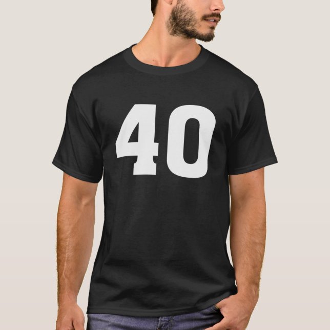 40 Sports Team Jersey - Number Front Back Player T T-Shirt (Front)