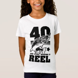 40 Still Keeping It Reel 40th Birthday Fishing Gif T-Shirt