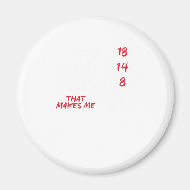 40 th Birthday Gift for Men And Women 1980 Party B Magnet (Front)