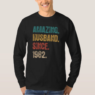40 Wedding Aniversary For Him  Amazing Husband Sin T-Shirt