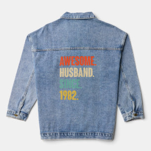 40 Wedding Aniversary Gift Him  Awesome Husband Si Denim Jacket
