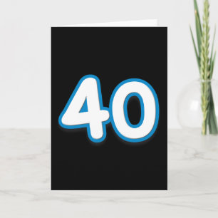 40 Year Birthday or Anniversary - Add Text Card