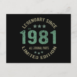 40 Year Old Bday Legend 40th Birthday Postcard