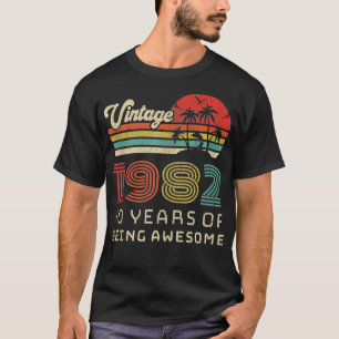 40 Year Old Birthday Vintage 1982 40 Birthday Tank