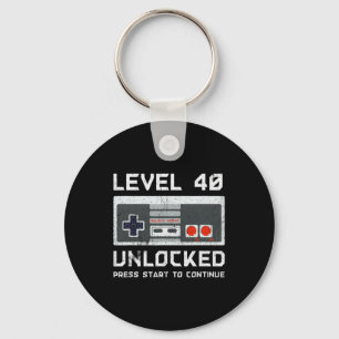 40 Year Old Forty Birthday Gift Level 40 Unlocked Key Ring