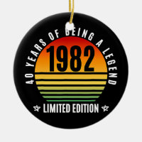 40 Year Old Gifts Retro 1982 Limited Edition 40th