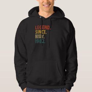 40 Year Old   Legend Since June 1982 40th Birthday Hoodie