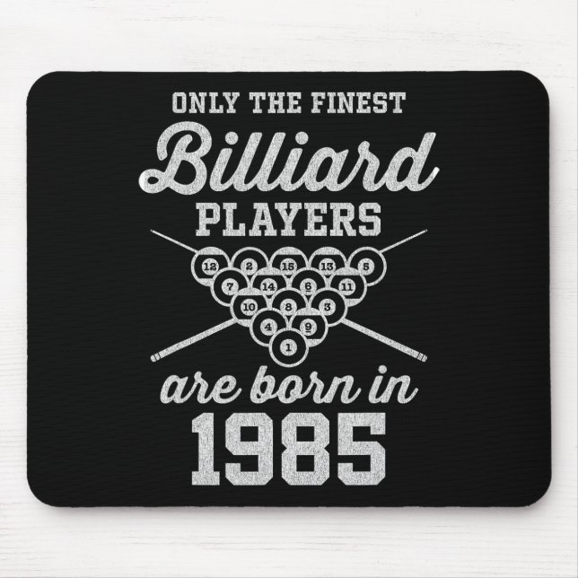40 Year Old Pool Player 40th Birthday Billiards  Mouse Mat (Front)
