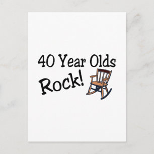 40 Year Olds Rock (Rocking Chair) Postcard