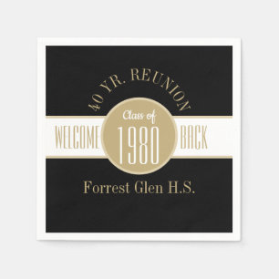 40 Year Reunion Welcome Back Napkin