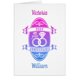 40 Year traditional ruby 40th wedding anniversary