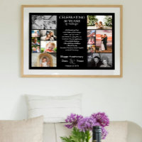 40 year wedding anniversary photo collage editable