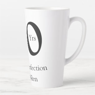 40 years aged to perfection birthday name simple  latte mug