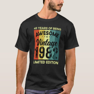 40 Years Of Being Awesome   Vintage  T-Shirt