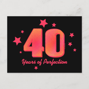 40 Years of Perfection Postcard