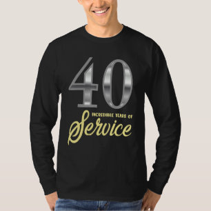 40 Years Of Service 40th Employee Anniversary Appr T-Shirt