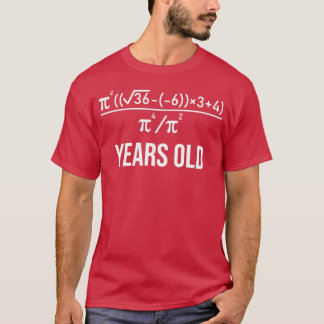 40 Years Old Algebra Equation Funny 40th Birthday  T-Shirt