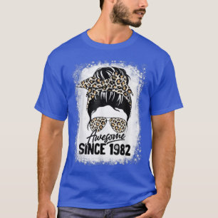 40 Years Old Awesome Since 1982 Leopard 40th Birth T-Shirt