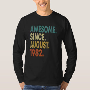 40 Years Old Awesome Since August 1982 40th Birthd T-Shirt