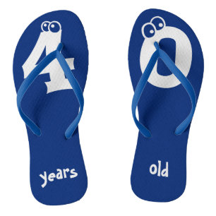 40 years old Cool Birthday Design Flip Flops