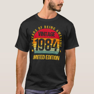 40 Years Old Forty 1984 Vintage 40Th Birthday Men T-Shirt