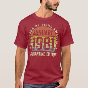 40 Years Old Gift January 1940 40th Birthday T-Shirt