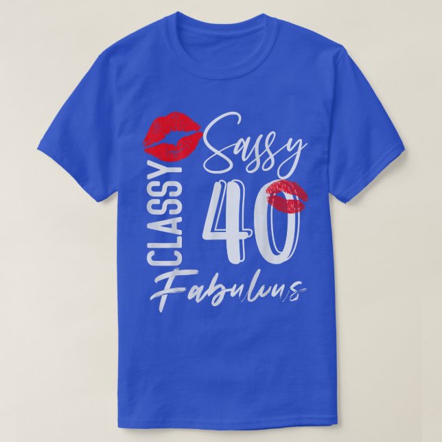40 Years Old Gifts 40 & Fabulous Since 1982 40th B T-Shirt (Design Front)