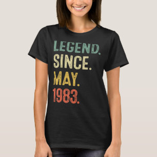 40 Years Old Legend Since May 1983 40th Birthday M T-Shirt