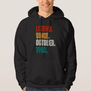 40 Years Old  Legend Since October 1982 40th Birth Hoodie