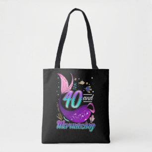 40 Years Old Mermaid 40th Birthday Wife Girlfriend Tote Bag