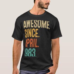 40 Years Old Vintage April 1983 40th Birthday 2 T-Shirt