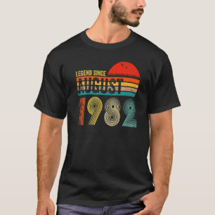 40 Years Old Vintage Since August 1982 40th Birth T-Shirt