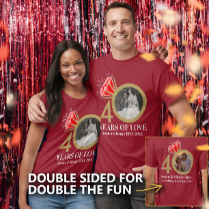 40 years ruby anniversary then and now photo T-Shirt
