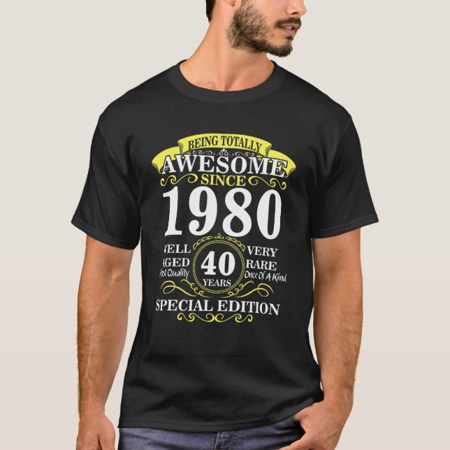 40 Years Special Edition - Made In 1980 40th Birth T-Shirt (Front)